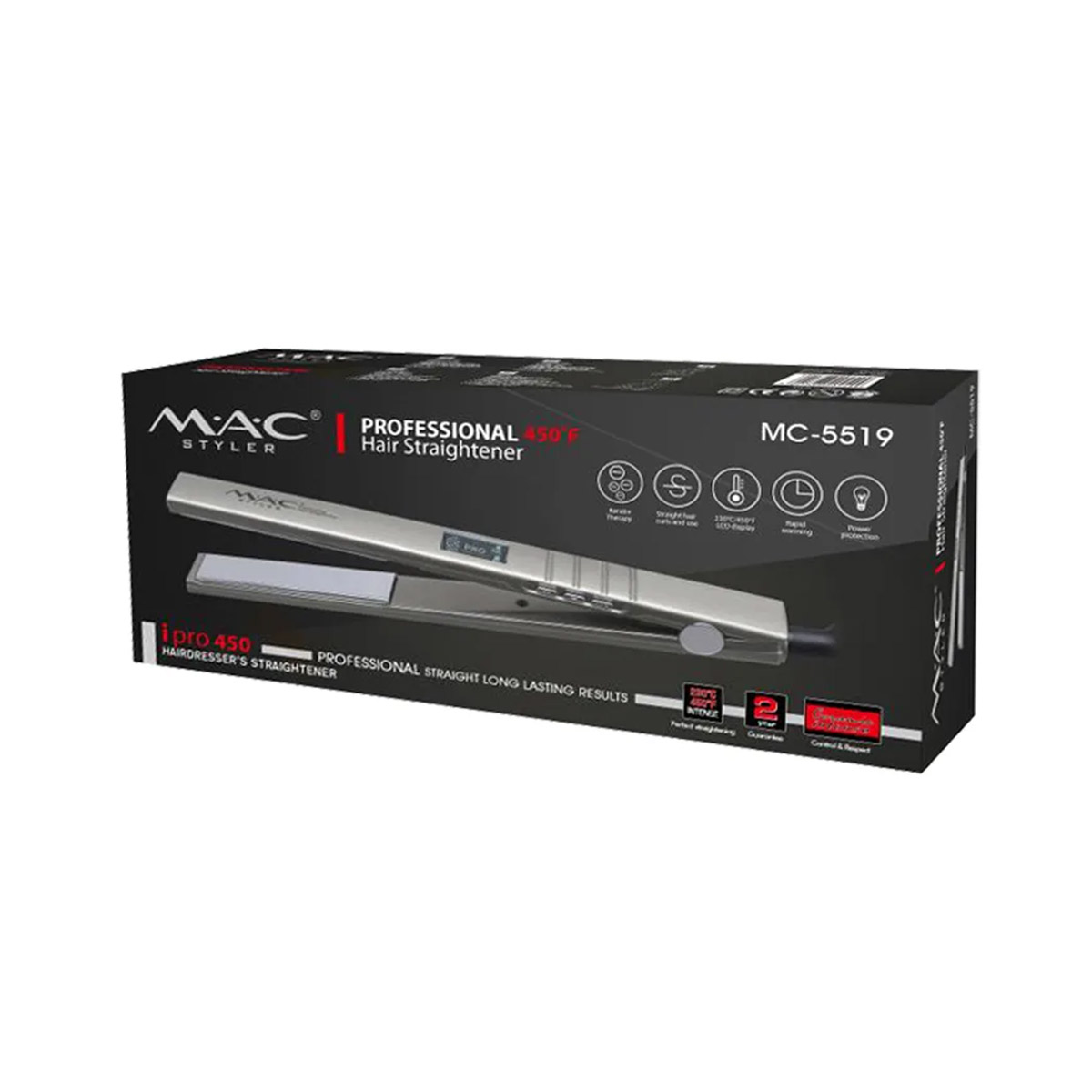 اتو مو حرفه ای مخصوص کراتین مک استایلر مدل MC-۵۵۱۹